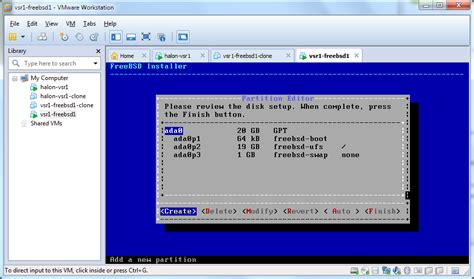 vmware workstation 12 boot loop freebsd with clone